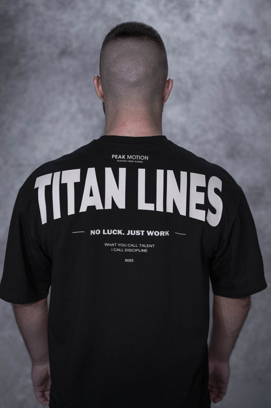 Oversized T-Shirt - Titan Lines Black